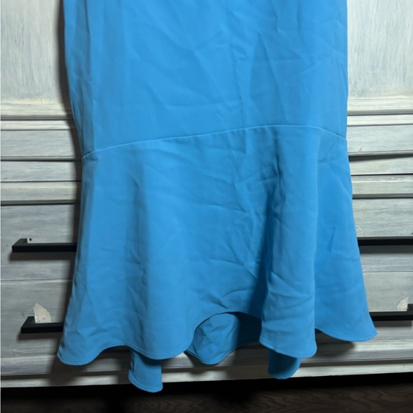 Ann Taylor Sky Blue Square Neck Drop Waist Cocktail Dress Wedding Guest Preppy - Picture 4 of 8